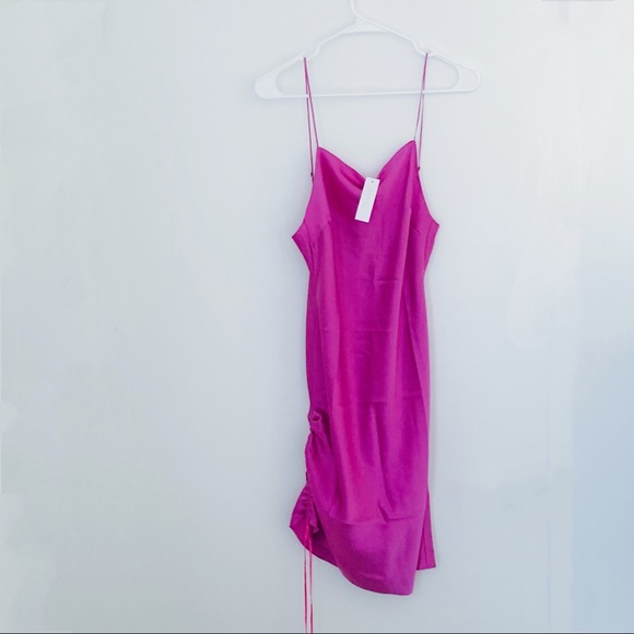 NWT DANNIJO 100% Silk Ruched Side Slip Dress - Picture 14 of 16